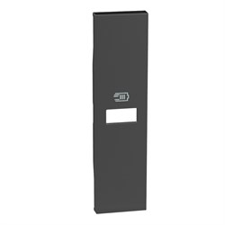 BTicino Living now чёрный лицевая панель для зарядных устройств USB 1 мод, горизонт.отверстие BT-KG11C - фото 72925