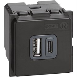 BTicino Living now зарядное устройство USB Стандарт A-С 3000мА 2 мод K4287C2 - фото 72949