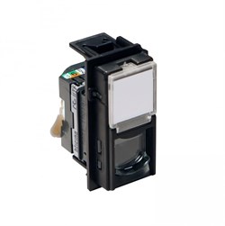 BTicino Living now чёрный розетка компьютерная RJ45 cat5e UTP 1 мод KG4279C5E - фото 72975