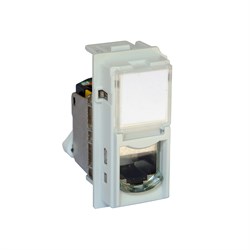 BTicino Living now белый розетка компьютерная RJ45 cat6a UTP 1 мод KW4279C6A - фото 73015