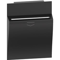 BTicino Living now чёрный лицевая панель для карточного выключателя 2 мод KG22M2 - фото 73026