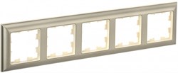 IEK Brite Decor шампань 3D-форма рамка 5 мест BR-M52-12-3-K10 - фото 73146
