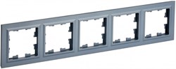 IEK Brite Base маренго рамка 5 мест BR-M52-K35 - фото 73155
