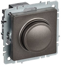 IEK Brite Base тёмная бронза светорегулятор поворотно нажимной 600Вт BR-D20-0600-K45 - фото 73159