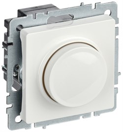 IEK Brite Base белый светорегулятор поворотно нажимной 600Вт BR-D20-0600-K01 - фото 73185