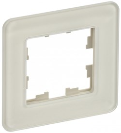 IEK Brite Decor песчаный матовый стекло скруглённые углы рамка 1 место BR-M12-G-41-K98 - фото 73186