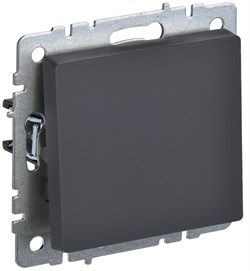 IEK Brite Base графит выключатель 1-клавишный проходной 10А BR-V12-0-10-K53 - фото 73210