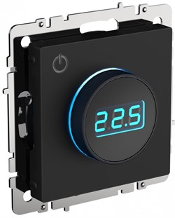 IEK Brite Base чёрный термостат электронный с индикацией  (терморегулятор) BR-RT11-K02 - фото 73224