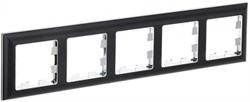 IEK Brite Decor чёрный / хром 3D-форма рамка 5 мест BR-M52-12-2-K23 - фото 73261
