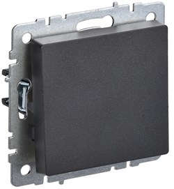 IEK Brite Base чёрный выключатель 1-клавишный самовозвратный 10А BR-V14-0-10-K02 - фото 73270
