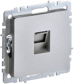 IEK Brite Base алюминий розетка компьютерная RJ45 кат.5E BR-K10-1-K47 - фото 73288