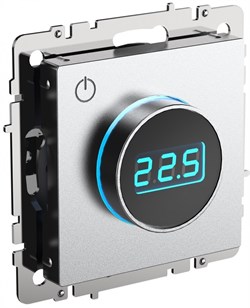 IEK Brite Base алюминий термостат электронный с индикацией  (терморегулятор) BR-RT11-K47 - фото 73411