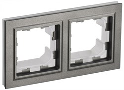 IEK Brite Base шампань рамка 2 места  IP44 BR-M22-44-K37 - фото 73419