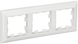 IEK Brite Decor белый 3D-форма рамка 3 места BR-M32-12-K01 - фото 73423