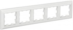 IEK Brite Decor белый 3D-форма рамка 5 мест BR-M52-12-K01 - фото 73428