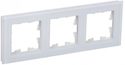IEK Brite Decor белый глянец стекло рамка 3 места BR-M32-G-K01 - фото 73497