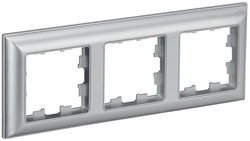 IEK Brite Decor алюминий 3D-форма рамка 3 места BR-M32-12-K47 - фото 73504