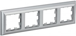 IEK Brite Decor алюминий 3D-форма рамка 4 места BR-M42-12-K47 - фото 73506