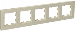 IEK Brite Decor бежевый рифленый рамка 5 мест BR-M52-51-K10 - фото 73515