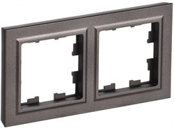 IEK Brite Base тёмная бронза рамка 2 места BR-M22-K45 - фото 73554
