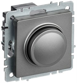IEK Brite Base сталь светорегулятор поворотно нажимной 600Вт BR-D20-0600-K46 - фото 73626