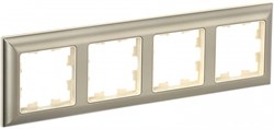IEK Brite Decor шампань 3D-форма рамка 4 места BR-M42-12-3-K10 - фото 73639