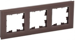 IEK Brite Decor тёмная бронза глянц стекло рамка 3 места BR-M32-G-K45 - фото 73788