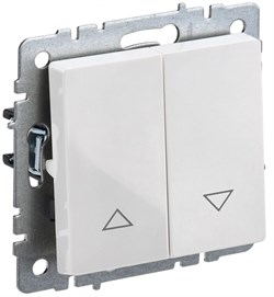IEK Brite Base белый выключатель жалюзи 10А BR-V15-0-10-K01 - фото 73824