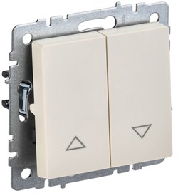 IEK Brite Base бежевый выключатель жалюзи 10А BR-V15-0-10-K10 - фото 73833