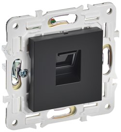 IEK SKANDY Черный Розетка компьютерная RJ45 кат.5E SK-K01Bl SK-K10-1-K02 - фото 73875