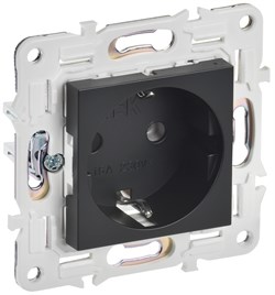 IEK SKANDY Черный Розетка с/з без защитных шторок 16А SK-R05Bl SK-R11-16-K02 - фото 73879