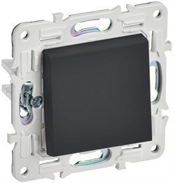 IEK SKANDY Графит Выключатель 1-клавишный 10А SK-V01G SK-V10-0-10-K53 - фото 73948