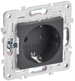 IEK SKANDY Титан Розетка с/з без защитных шторок 16А SK-R05T SK-R11-16-K48 - фото 73977