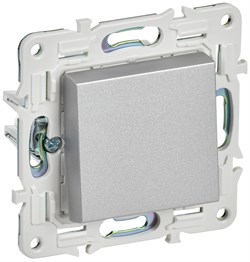 IEK SKANDY Серебряный Выключатель 1-клавишный проходной 10А SK-V02S SK-V12-0-10-K23 - фото 73987