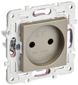 IEK SKANDY Шампань Розетка б/з 10А SK-R02Sh SK-R10-10-K37 - фото 74121