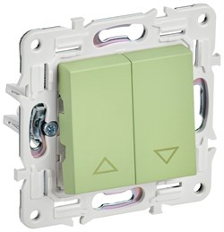 IEK SKANDY Мятный Выключатель жалюзи 10А SK-V12G SK-V15-0-10-K06 - фото 74326