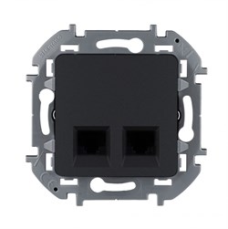 Legrand Inspiria антрацит двойная розетка RJ 45 - категория 5e - UTP 673838 - фото 74643