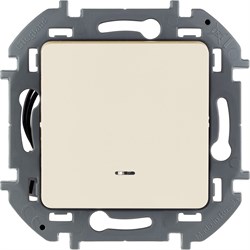 Legrand Inspiria слоновая кость переключатель одноклавишный с подсветкой/индикацией 10 AX - 250 В 673661 - фото 74670