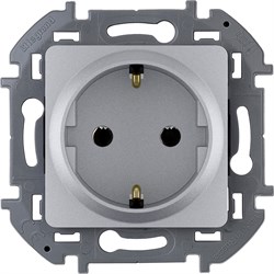 Legrand Inspiria алюминий розетка 2К+З - немецкий стандарт - 16 А - 250 В 673722 - фото 74689