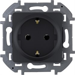 Legrand Inspiria антрацит розетка 2К+З - немецкий стандарт - 16 А - 250 В 673723 - фото 74690