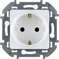 Legrand Inspiria белый розетка 2К+З со шторками - немецкий стандарт - 16 А - 250 В 673730 - фото 74691