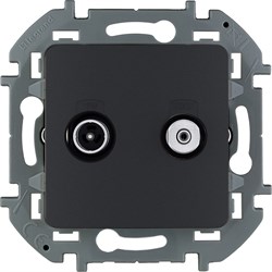 Legrand Inspiria антрацит розетка TV/SAT звезда 673883 - фото 74738