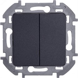 Выключатель 2-кл. Inspiria 10А IP20 250В 10AX механизм антрацит Leg 673623 pe658159 - фото 74849