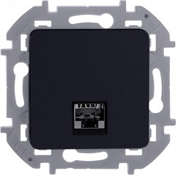 Розетка компьютерная Inspiria RJ45 кат.5E UTP антрацит Leg 673828 pe677376 - фото 74857