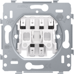 Niko Механизм кнопки 2-клавишной, NO или NC, пруж клеммы 170-75015 - фото 75256