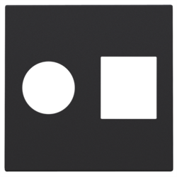 Niko Накладка TV + RJ, черный 161-65702 - фото 75538