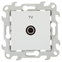 Simon 24 Белая Розетка TV оконечная 2450476-030 - фото 75966