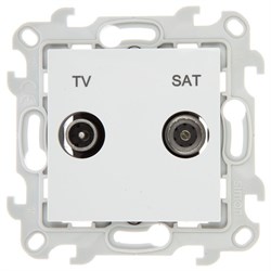 Simon 24 Белая Розетка TV-SAT одиночная 2410487-030 - фото 75970