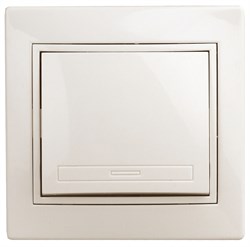 Intro Кнопка Plano 1-109-02 включения 10А-250В, IP20, СУ, Plano, слоновая кость Б0053832 - фото 76250