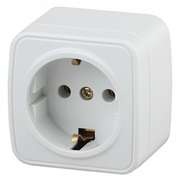 Intro 3-202-01 Розетка 2P+E Schuko, 16А-250В, IP20, ОУ, Polo, Белый Б0036098 - фото 76254